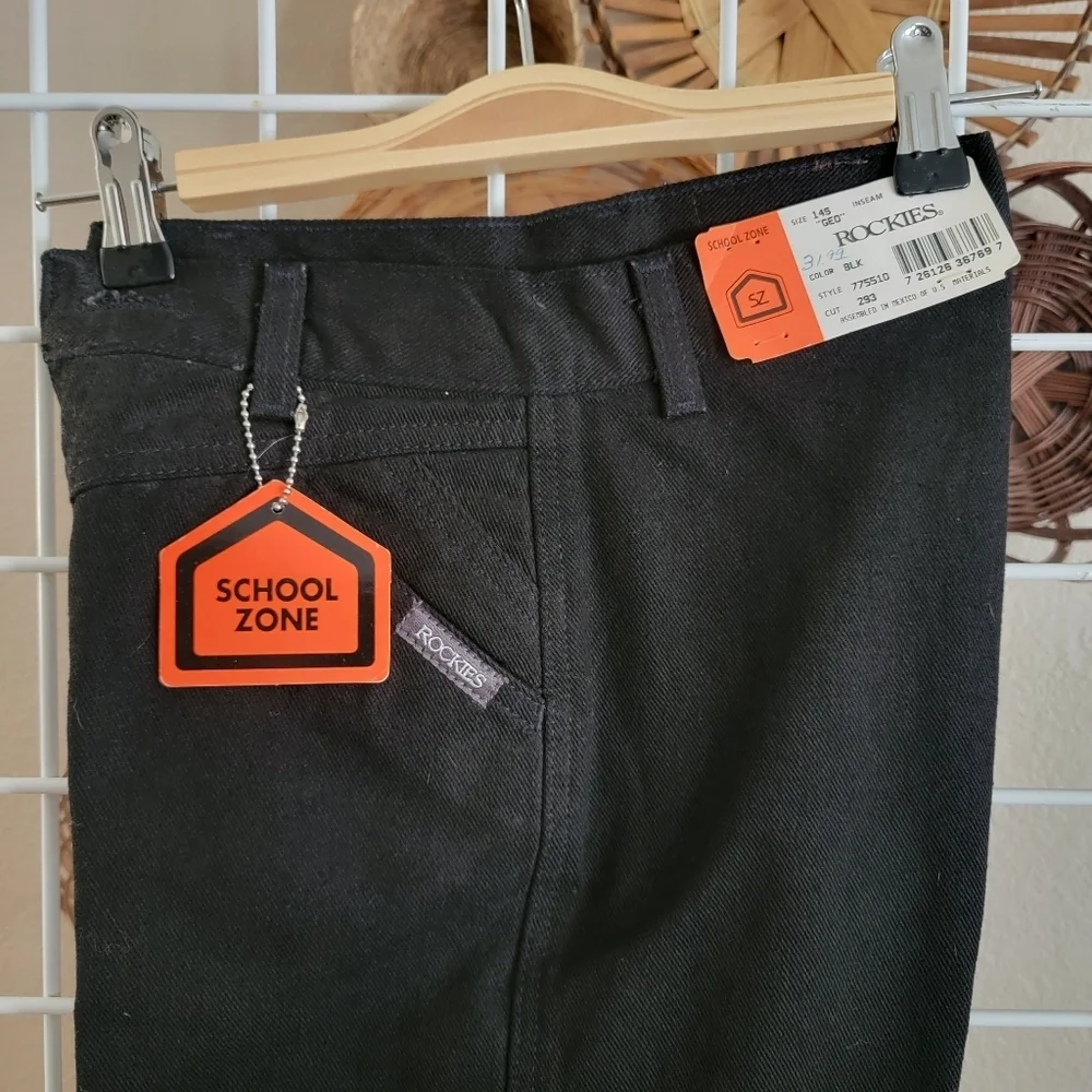 Girls Black Geo Western Rockies Sz 14